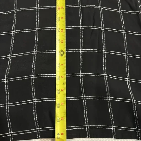 Long Tall Sally Black Dress Twist Detail Check Woven Plus Size 20 - Picture 8 of 9